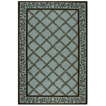 Safavieh 2 ft. - 6 in. x 8 ft. Runner- Transitional Chelsea Blue And Brown Hand Hooked Rug HK230J-28